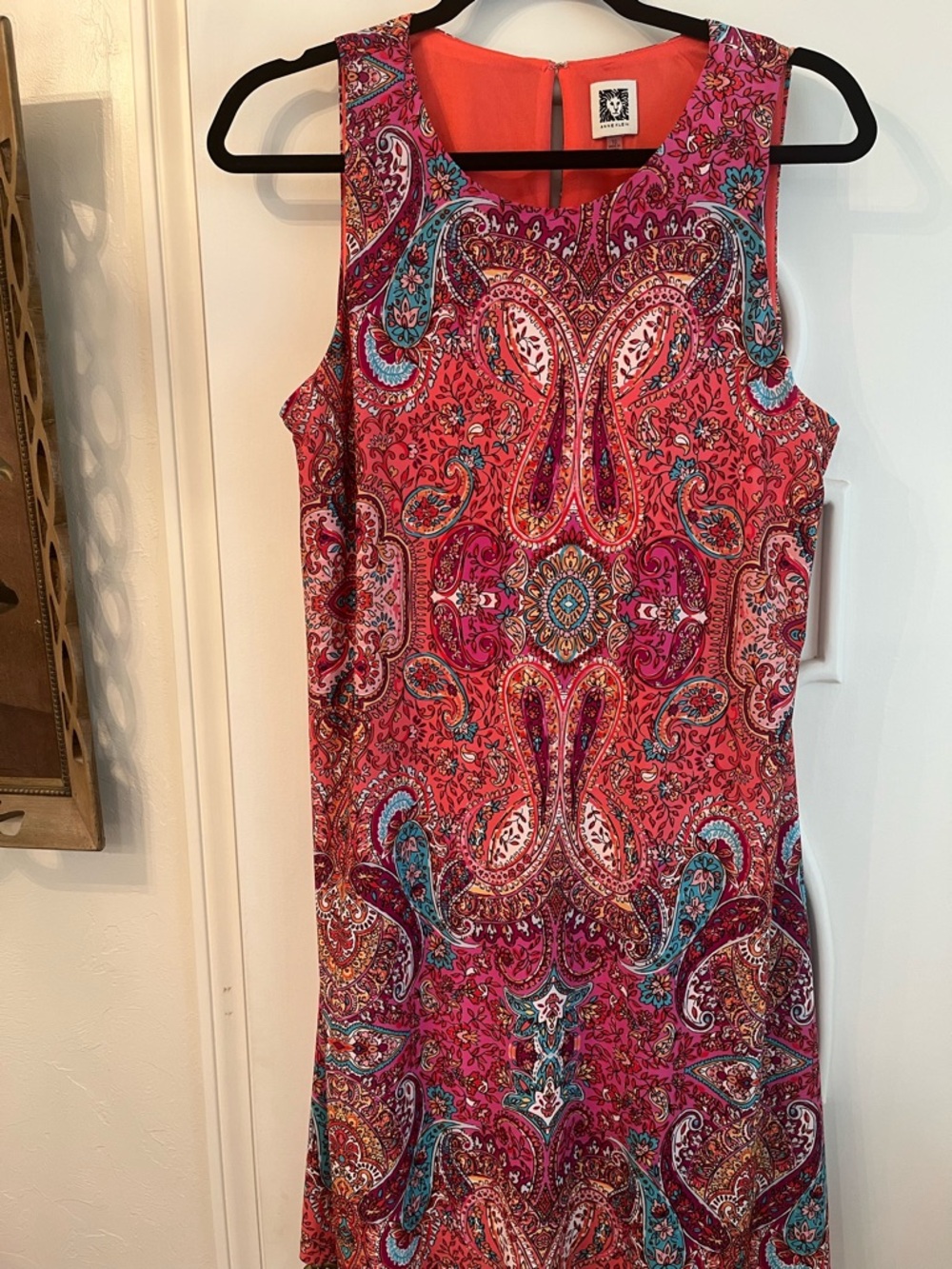 Anne Klein Coral Paisley Midi Sheath Dress